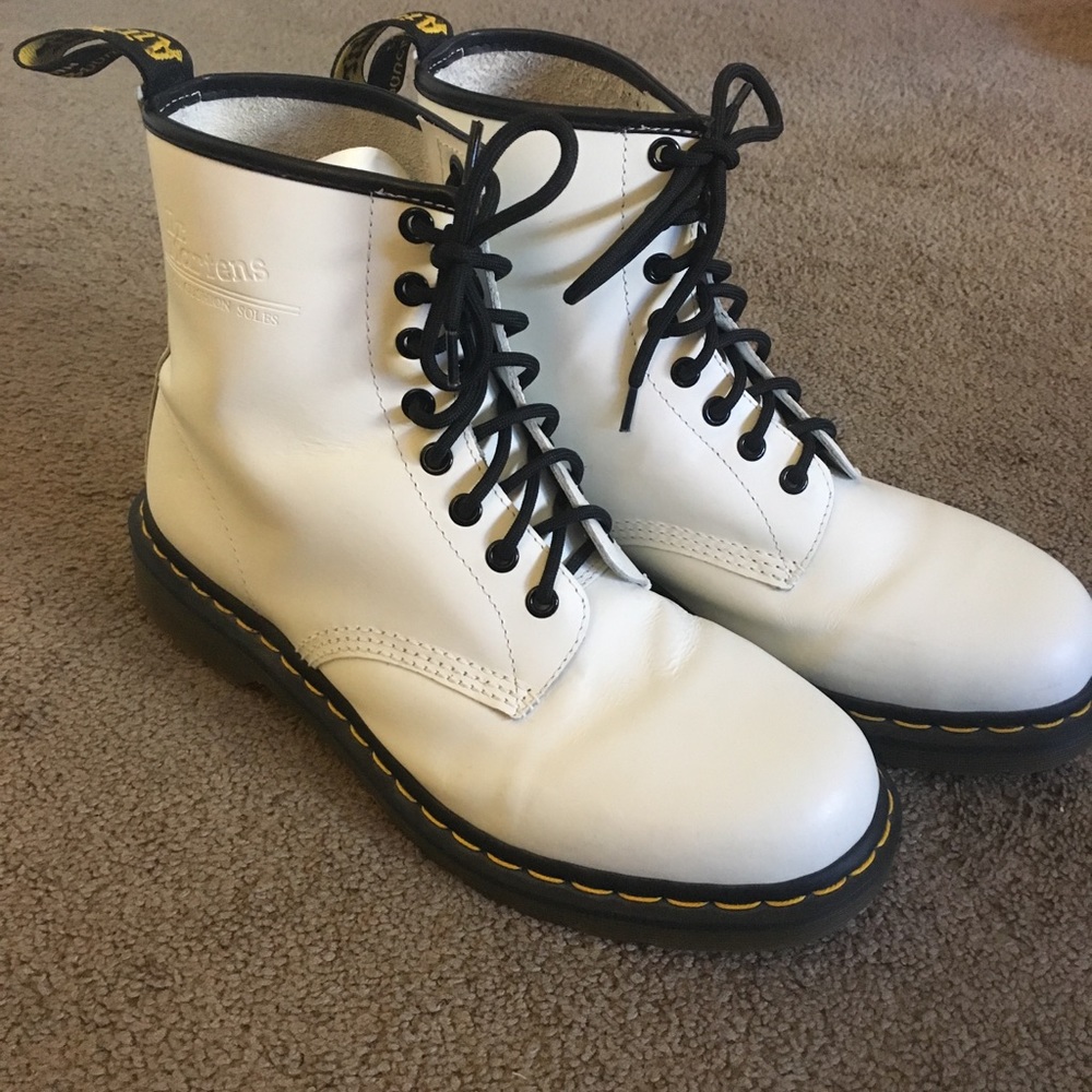 White Dr. Martens! Great condition!
